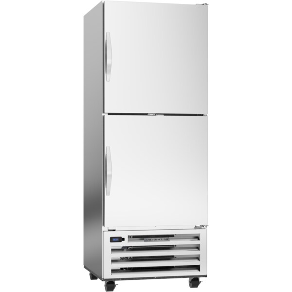 Reach In Refrigerator, Single Section, Half Solid Door, 16.85 Cu. Ft.